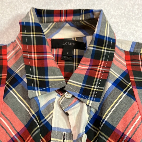 J Crew contrast plaid button down shirt - Picture 4 of 9